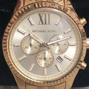 Michael Kors Men's Gold-Tone Lexington Chronograph